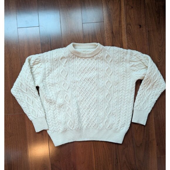 MUJI 100% Wool Cable Knit Sweater – Size XL (fits size M for oversize look) - Picture 2 of 9